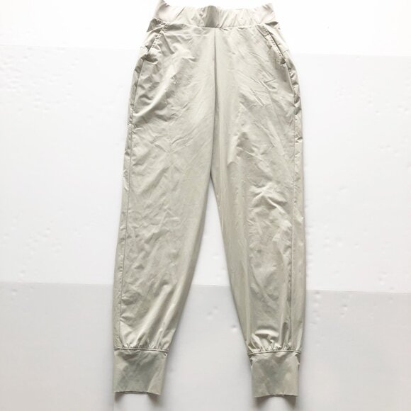NIKE Bliss Lux Training Pants Beige Joggers Womens Small - Picture 3 of 10